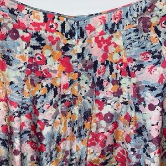 J Crew Pleated Floral 💐Skirt, sz 8 - Picture 9 of 13